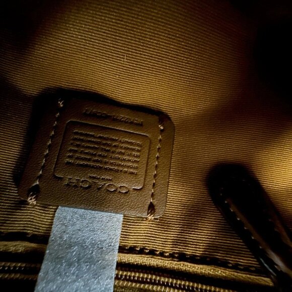 coach  CC977 Mini Lane Top Handle In Signature Canvas IN Light Khaki Ice Purple - Picture 7 of 8